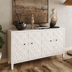Accent Cabinet 4 Door Wooden Cabinet Sideboard Buffet Server Cabinet Storage Cabinet, for Living Room, Entryway