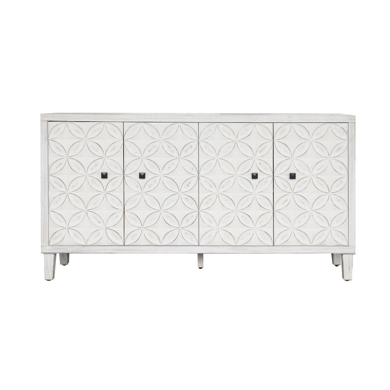 Accent Cabinet 4 Door Wooden Cabinet Sideboard Buffet Server Cabinet Storage Cabinet, for Living Room, Entryway
