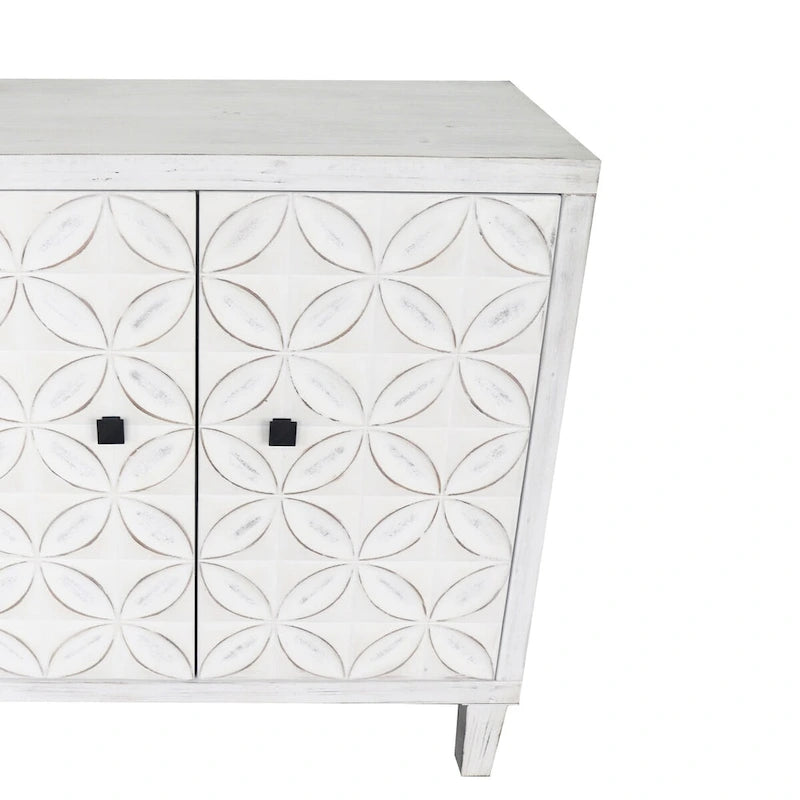 Accent Cabinet 4 Door Wooden Cabinet Sideboard Buffet Server Cabinet Storage Cabinet, for Living Room, Entryway