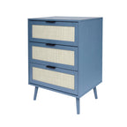 3 Drawers Storage Cabinet with Wood Legs