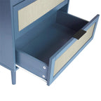 3 Drawers Storage Cabinet with Wood Legs