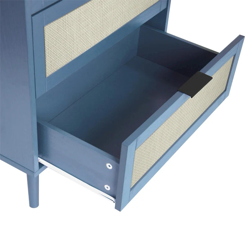 3 Drawers Storage Cabinet with Wood Legs
