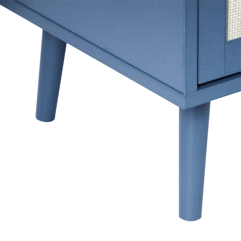 3 Drawers Storage Cabinet with Wood Legs