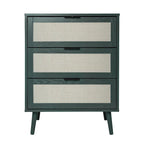 3 Drawers Storage Cabinet with Wood Legs