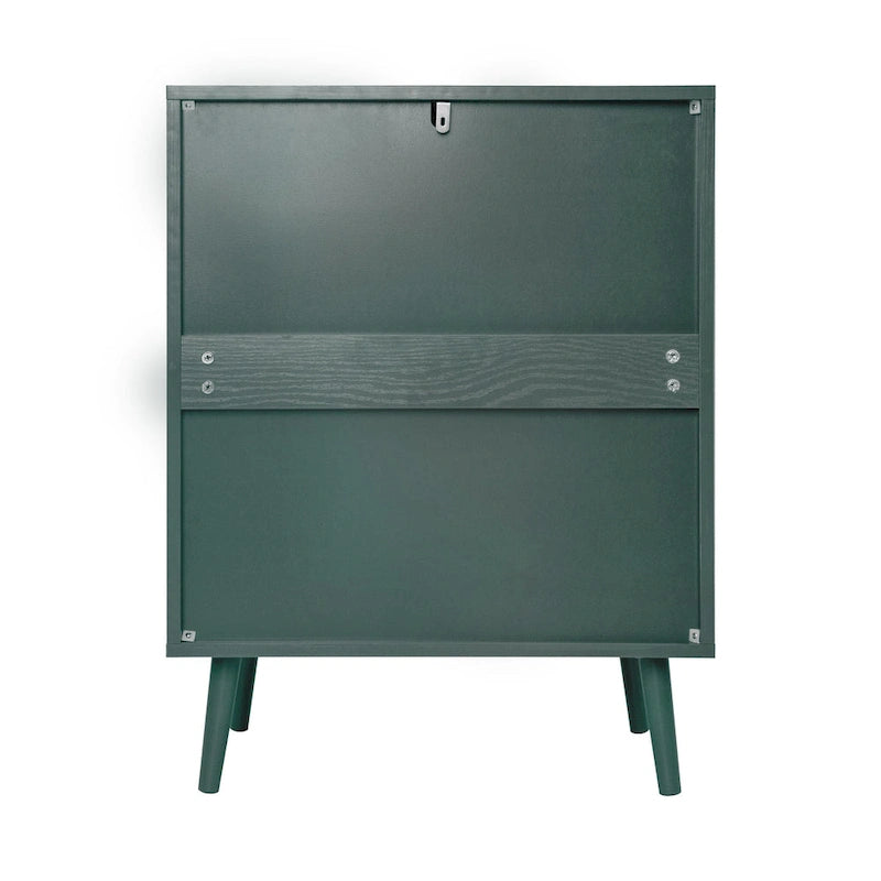 3 Drawers Storage Cabinet with Wood Legs