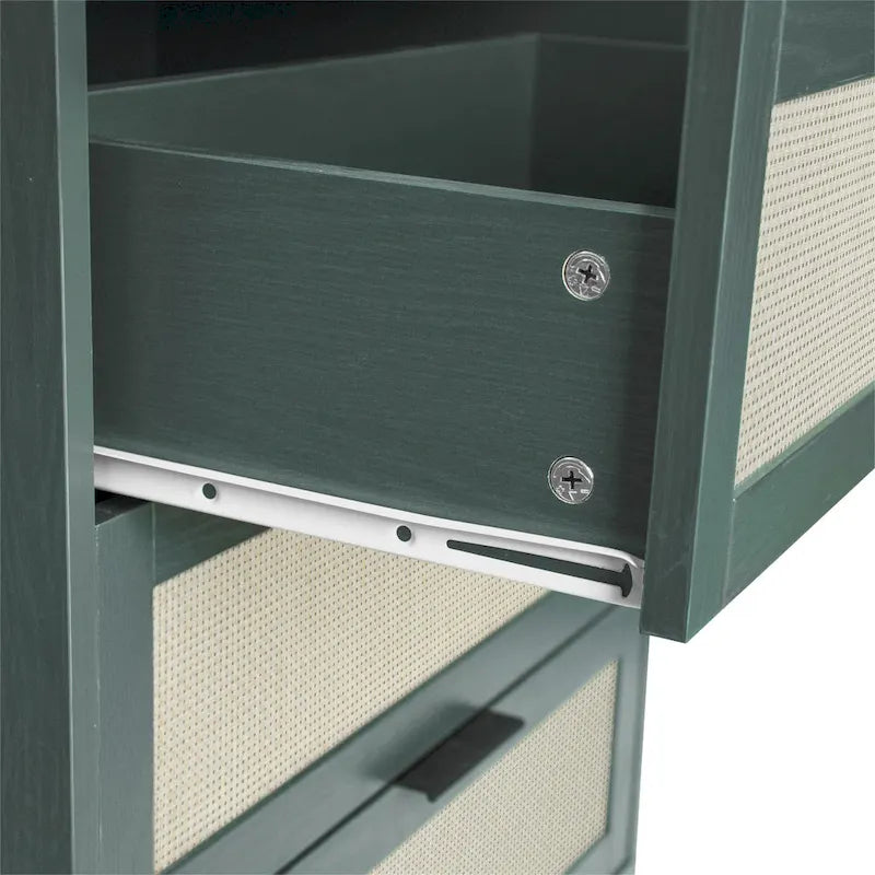 3 Drawers Storage Cabinet with Wood Legs