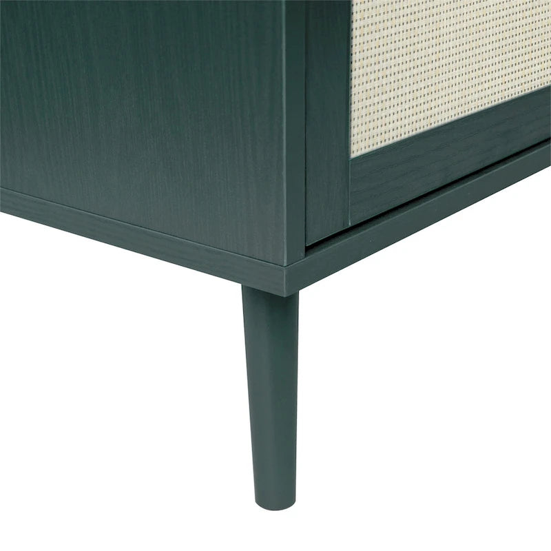 3 Drawers Storage Cabinet with Wood Legs