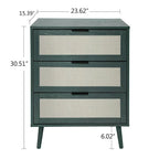 3 Drawers Storage Cabinet with Wood Legs