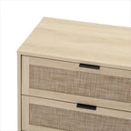 3 Drawers Storage Cabinet with Wood Legs