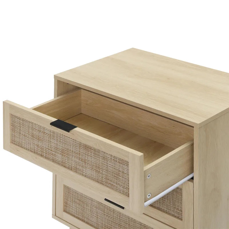 3 Drawers Storage Cabinet with Wood Legs