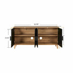 Vintage Large Cabinet with Faceted Carved and Spliced Doors