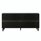Vintage Large Cabinet with Faceted Carved and Spliced Doors