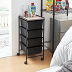 Storage Carts 4 Drawer Woodtop Shelf by