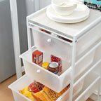 Storage Carts 4 Drawer Woodtop Shelf by