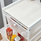 Storage Carts 4 Drawer Woodtop Shelf by