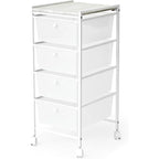 Storage Carts 4 Drawer Woodtop Shelf by