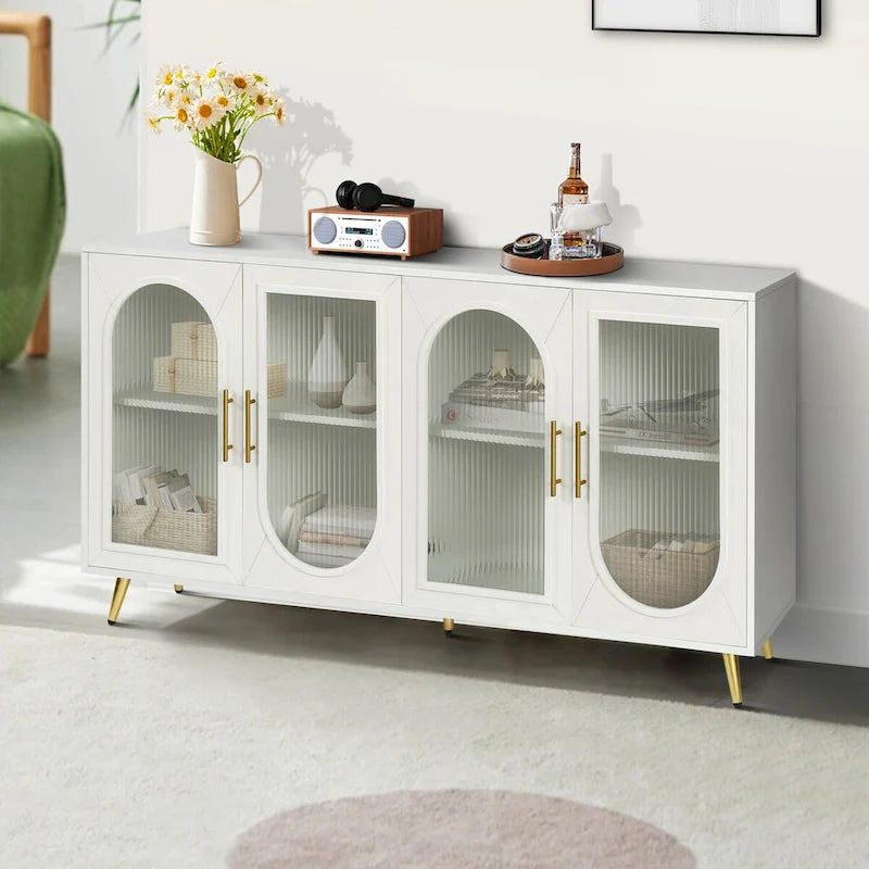 Storage Cabinets with Adjustable Shelves for 65 Inch