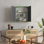 Two Door Wall Cabinet with Mirror