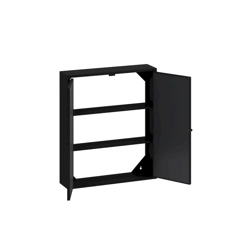 Two Door Wall Cabinet with Mirror