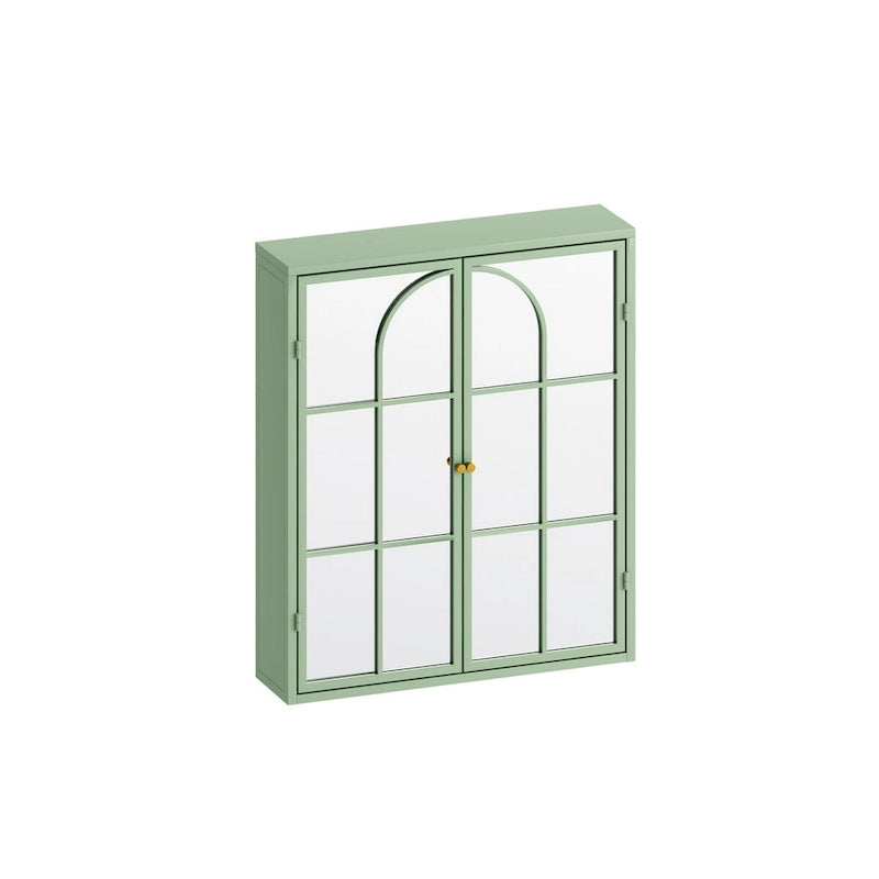 Two Door Wall Cabinet with Mirror