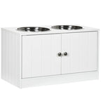 Large Elevated Dog Bowls,Storage Cabinet Containing Large 44L Capacity, Raised Dog Bowl Stand Pet Food Bowl Dog Feeding Station