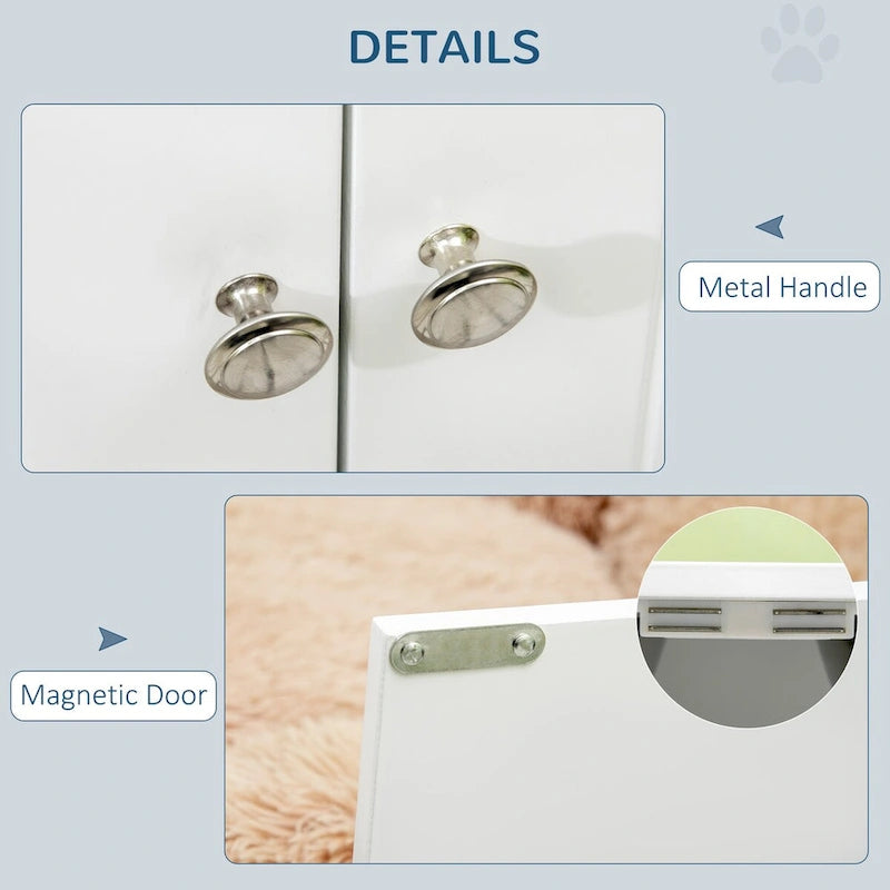 Large Elevated Dog Bowls,Storage Cabinet Containing Large 44L Capacity, Raised Dog Bowl Stand Pet Food Bowl Dog Feeding Station