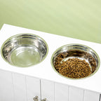 Large Elevated Dog Bowls,Storage Cabinet Containing Large 44L Capacity, Raised Dog Bowl Stand Pet Food Bowl Dog Feeding Station