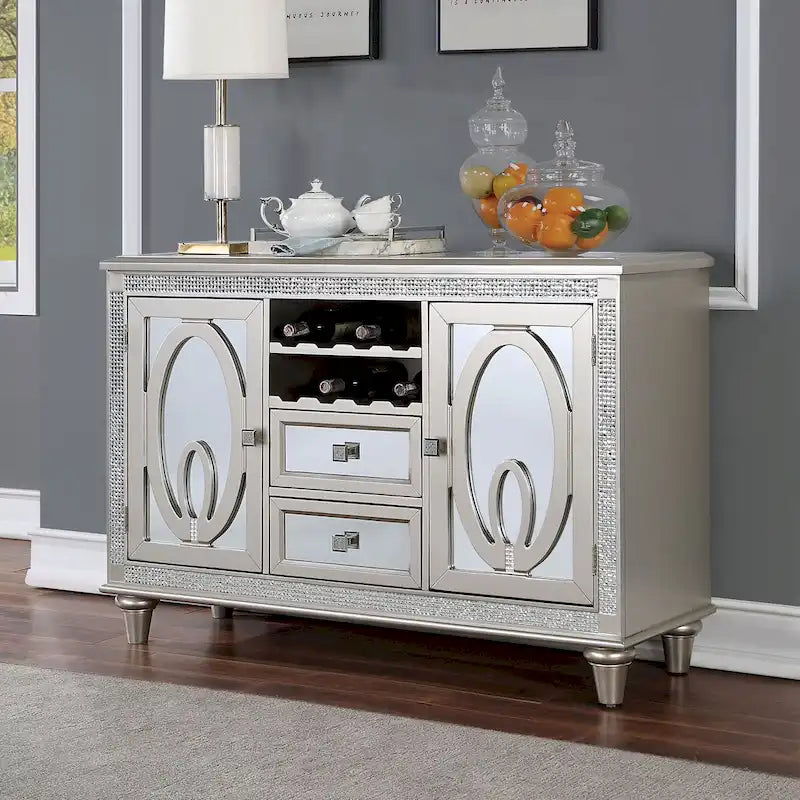 Glam Silver 8-bottle Multi Storage Server by