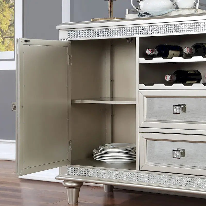 Glam Silver 8-bottle Multi Storage Server by