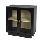 2 Storage Cabinet with Glass Door for Living Room, Dining Room, Study