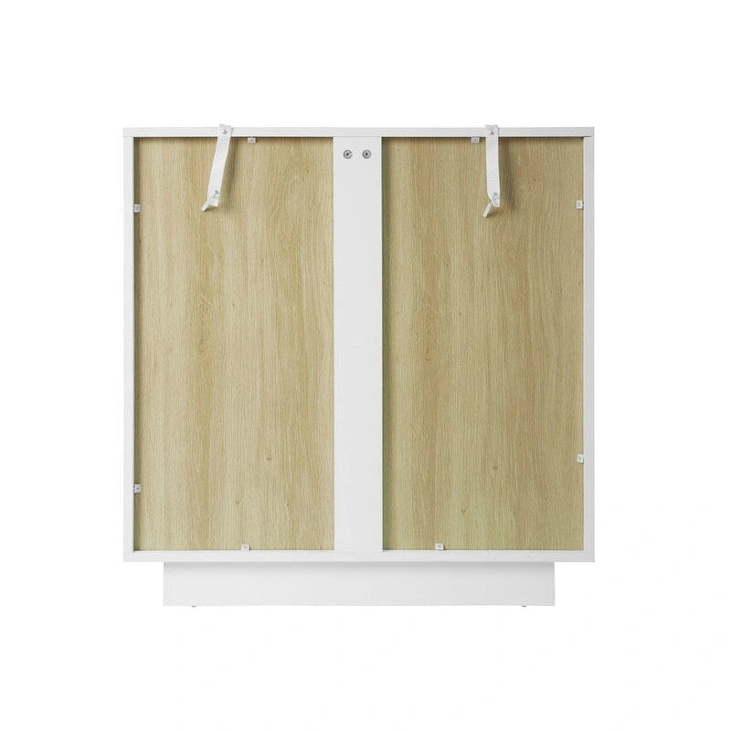 2 Storage Cabinet with Glass Door for Living Room, Dining Room, Study