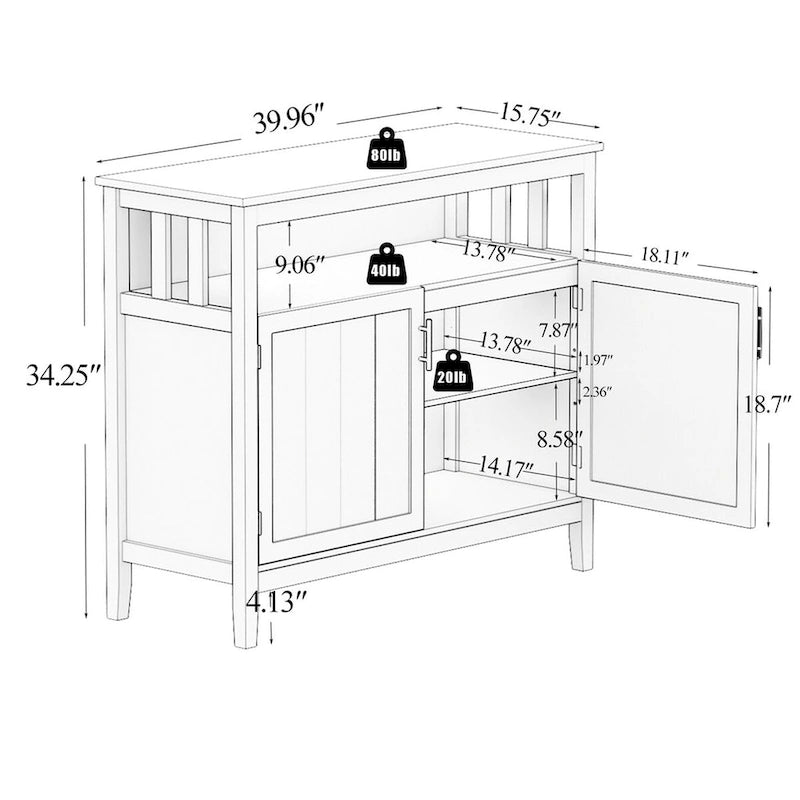 Kitchen storage sideboard