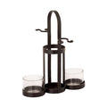 Rustic Glass 12.25 Inch Wide Wine Rack