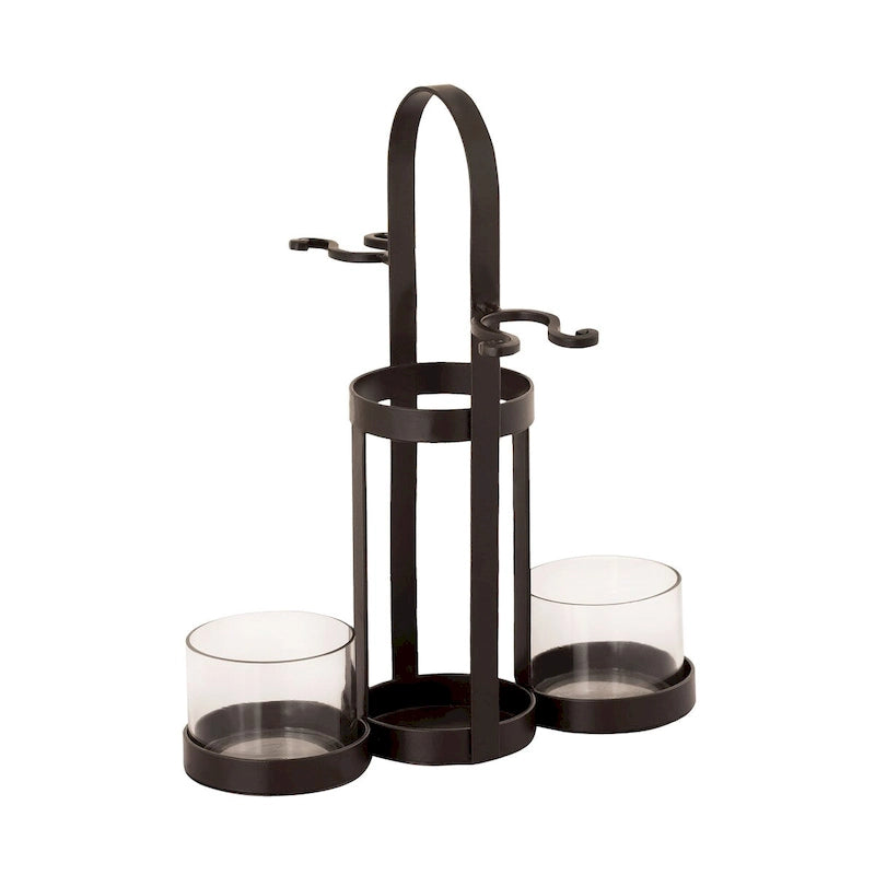 Rustic Glass 12.25 Inch Wide Wine Rack