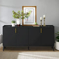 Classic Wooden Sideboard with Solid Rubberwood Legs