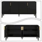 Classic Wooden Sideboard with Solid Rubberwood Legs