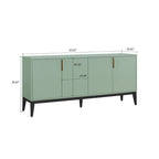 Classic Wooden Sideboard with Solid Rubberwood Legs