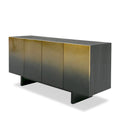 Glam Black Ash & Gradient Stainless Steel Buffet
