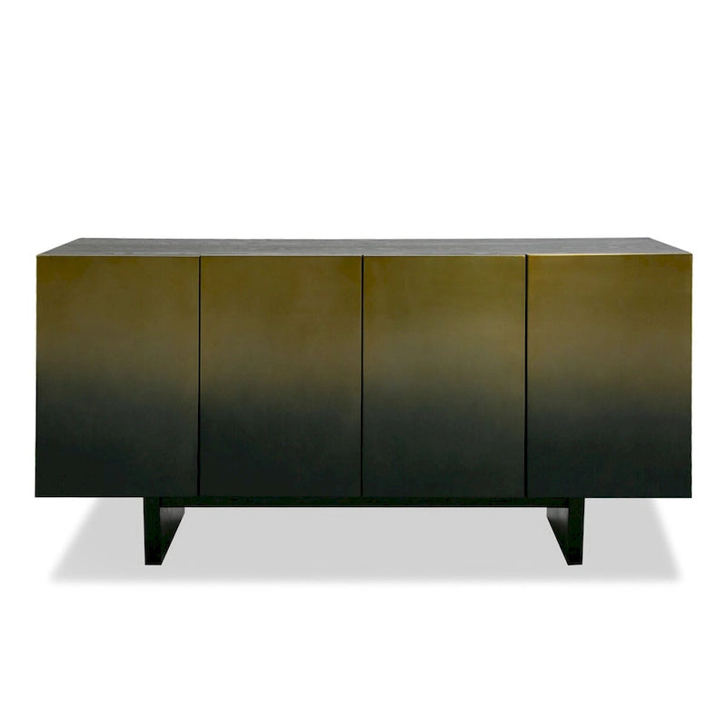 Glam Black Ash & Gradient Stainless Steel Buffet