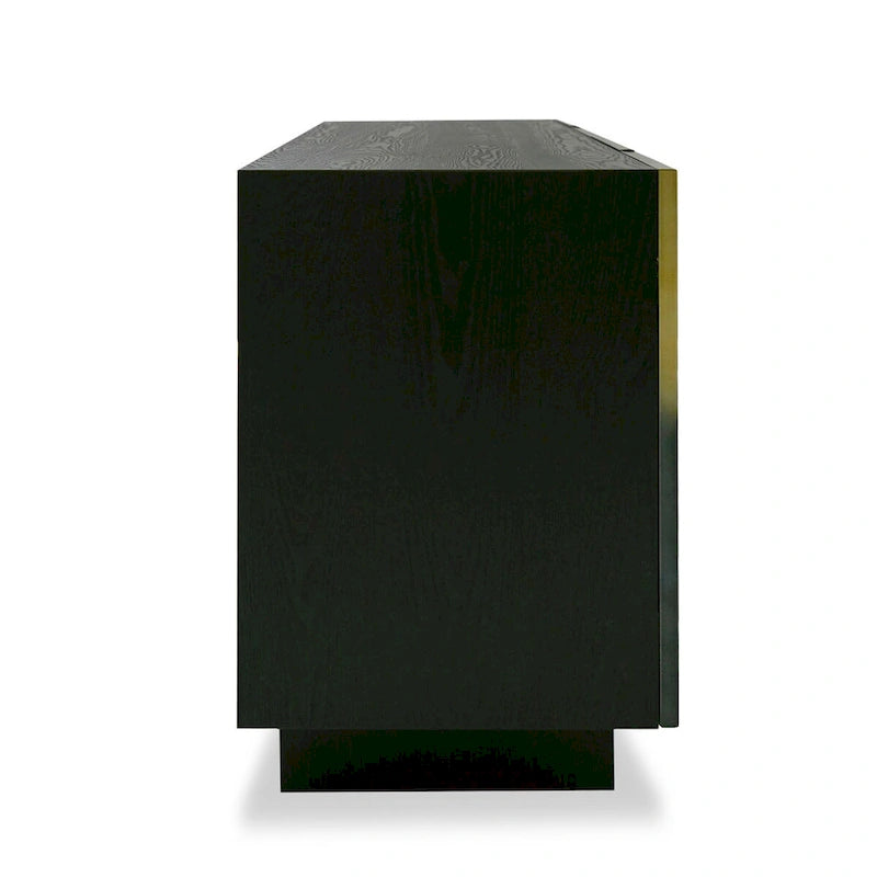 Glam Black Ash & Gradient Stainless Steel Buffet
