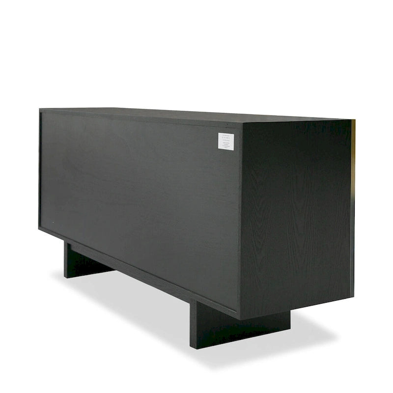 Glam Black Ash & Gradient Stainless Steel Buffet