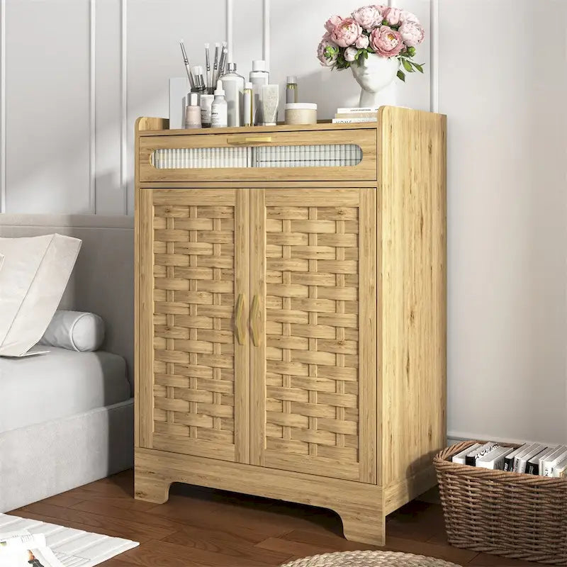 Modern Farmhouse Buffet Sideboard with Drawer and Adjustable Shelf