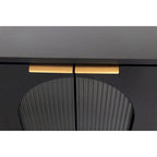 Accent Cabinet Wooden Cabinet with 4 Glass Doors