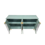 Accent Cabinet Wooden Cabinet with 4 Glass Doors