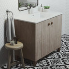 16.5 Square Wall-Mount Bathroom Sink Brown