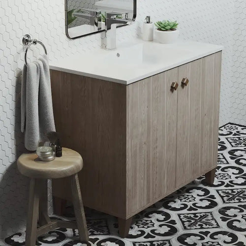 16.5 Square Wall-Mount Bathroom Sink Brown