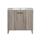 16.5 Square Wall-Mount Bathroom Sink Brown