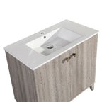 16.5 Square Wall-Mount Bathroom Sink Brown