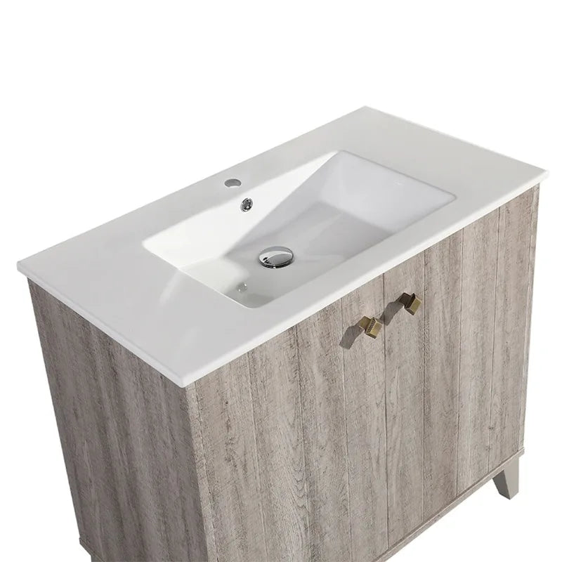 16.5 Square Wall-Mount Bathroom Sink Brown