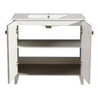 16.5 Square Wall-Mount Bathroom Sink Brown